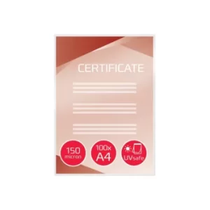 Image of UVSafe Pouch Gloss A4 150 micron Clear (100)