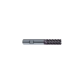 Image of 5545 8.00MM Carbide Multi Fluted Flatted Shank Standard Length End Mills - FIREX Coated