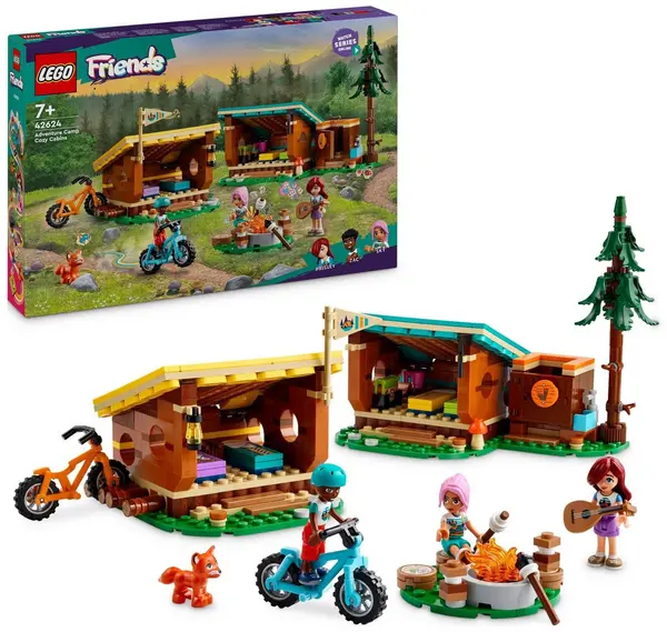 Image of LEGO LEGO Friends Adventure Camp Cosy Cabins Building Toy 42624