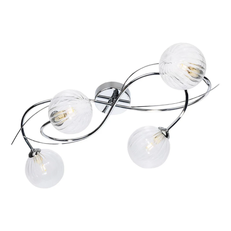 Image of Firstlight Elba 4-Light Semi-Flush Ceiling Light Clear in Chrome