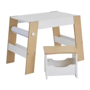 Image of Kids Play Table and Storage Stool