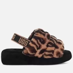 Image of UGG Womens Fluff Yeah Animalia Sheepskin Slippers - Light Butterscotch - UK 5