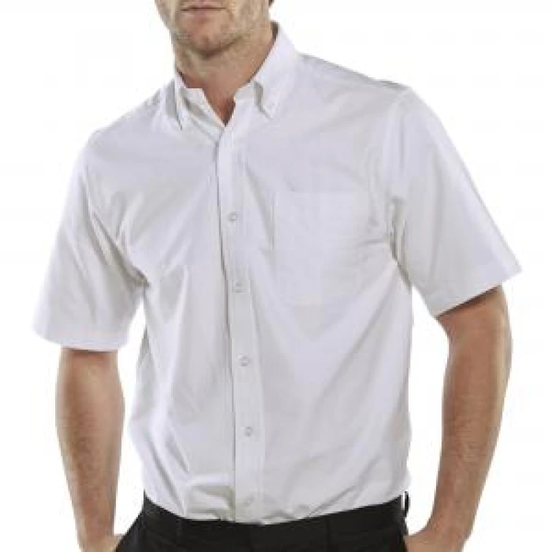 Image of Beeswift Beeswift Short Sleeve Oxford Shirt White 16 OXSSSW16 OXSSSW16