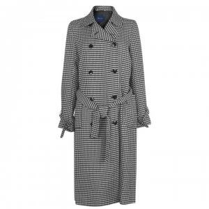 Image of Gant Gingham Trench Coat - 433 Eve Blue