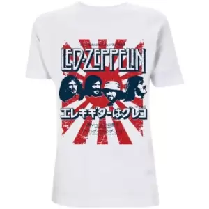 Image of Led Zeppelin - Japanese Burst Unisex XX-Large T-Shirt - White