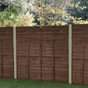 Image of Forest 6a x 5a 6 Brown Pressure Treated Super Lap Fence Panel (1.83m x 1.68m)