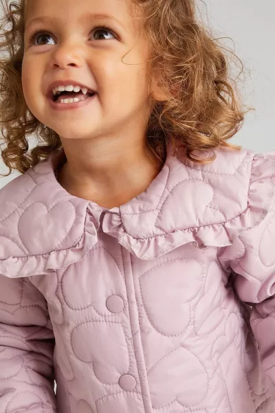 Image of Baby Heart Quilted Bomber Coat
