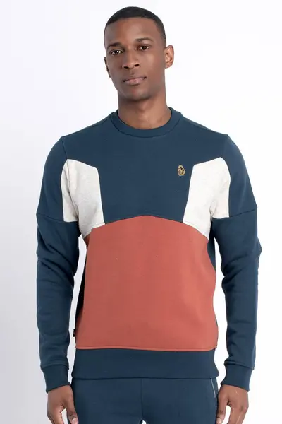 Image of Luke 1977 Monaco Printed Sweatshirt Aqua