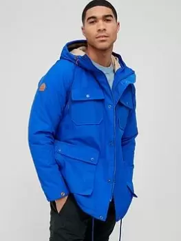 Image of Superdry Mountain Padded Parka Coat - Blue, Size S, Men