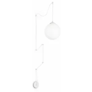 Image of White pendant light BOA 1 bulb