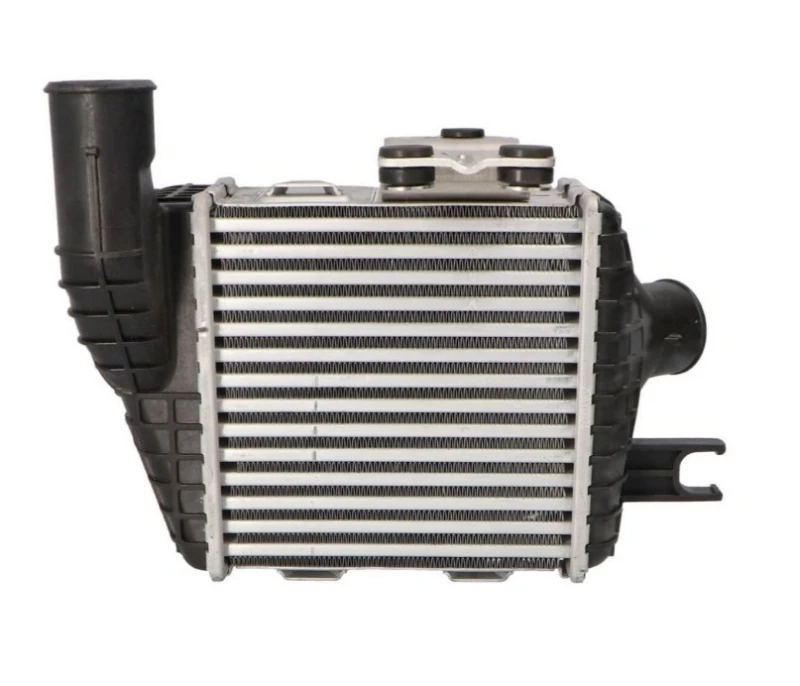 Image of NISSENS 96661 Intercooler ** FIRST FIT ** without quick coupling, Right connector, angled Intercooler,charger (468)