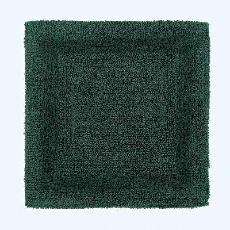 Image of Homescapes Luxury Reversible Cotton Shower Mat - Forest Green