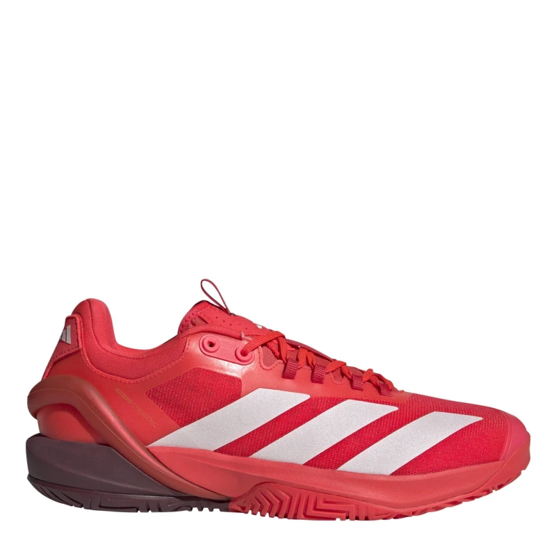 Image of adidas Adizero Cybersonic 2 Tennis Shoes Mens Lucid Red/Ruby male 7 (40.7)