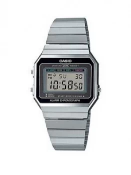 Image of Casio Casio Retro Black Digital Dial Stainless Steel Bracelet Watch