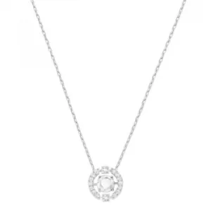 Image of Ladies Swarovski Rhodium Plated Sparkling Necklace