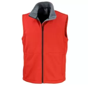 Image of Result Mens Core Soft Shell Bodywarmer Jacket (M) (Red)