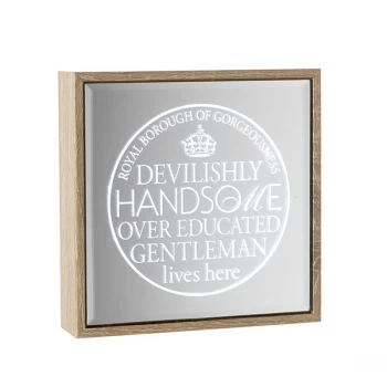 Image of Mirror Light Up Frame Handsome Gentle By Heaven Sends