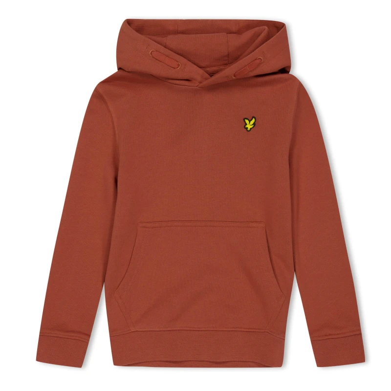 Image of Lyle and Scott Kids Pull Over Hoodie Brick male 3-4 Yrs