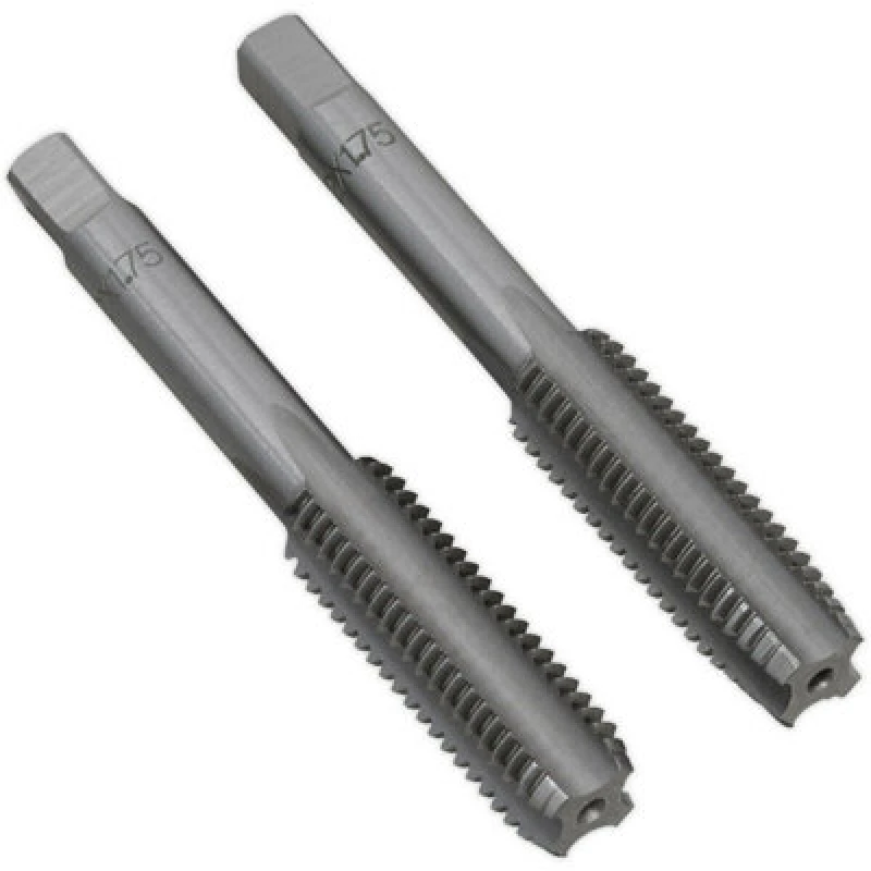 Image of Loops 2 PACK M12 x 1.75mm Taper & Plug Tap Set - Premium Steel - Socket Threading Bit Metallics
