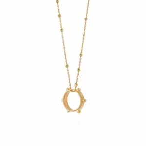 Image of Daisy London Jewellery 18ct Gold Plated Sterling Silver Stacked Beaded Eternity Necklace 18Ct Gold Plate