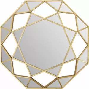 Image of Premier Housewares Marcia Gold Octagonal Wall Mirror
