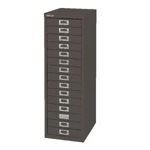 Image of Bisley 15 Drawer Cabinet Black BY39950