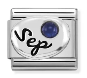 Image of Nomination CLASSIC Silvershine Symbols September Sapphire...
