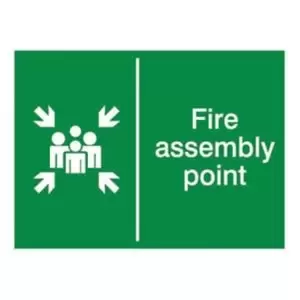 Image of The House Nameplate Company Fire Assembly Point Fire Information Sign, (H)150mm (W)200mm