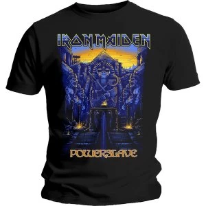 Image of Iron Maiden - Dark Ink Powerslaves Unisex Medium T-Shirt - Black