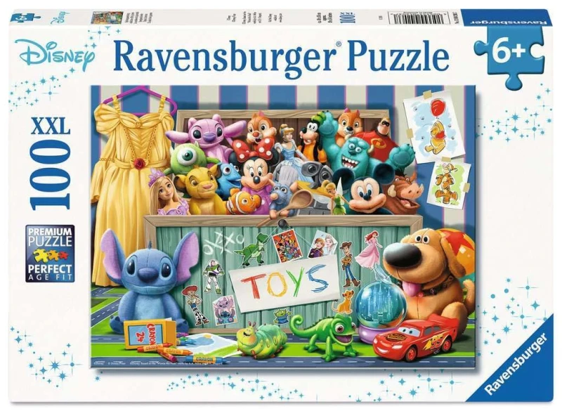Image of Ravensburger Kinderpuzzle - 12004203 Disney Pixar Multicharacter - Disney Puzzle fur Kinder ab 6 Jahren mit 100 Teilen im XXL-Format