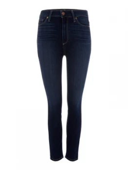 Image of Paige Margot High Rise Skinny Cropped Jeans Denim Dark Wash