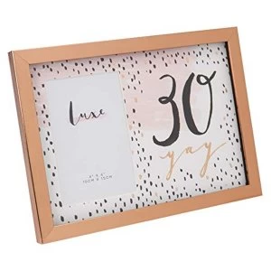 Image of 4" x 6" - Luxe Rose Gold Birthday Frame - 30
