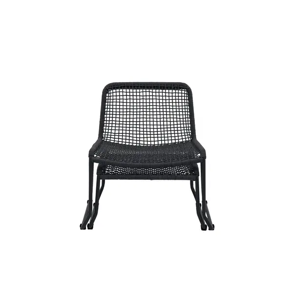 Image of Lydden Lounge Chair with Footstool Black