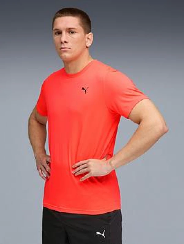 Image of Puma Short Sleeve Gym T-Shirt bright red Men S;XXL;XL;L;M