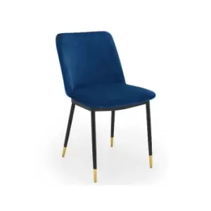 Image of Palermo Round Dining Set with 4 Delaunay Chairs Blue