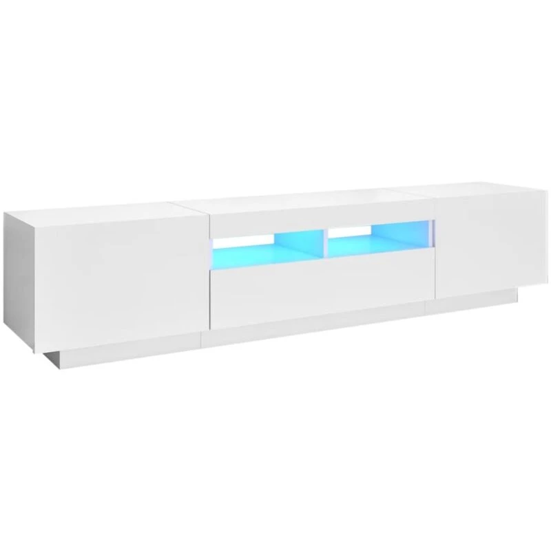 Image of VIDAXL TV Cabinet with LED Lights White 180x35x40cm Vidaxl 8720286640852