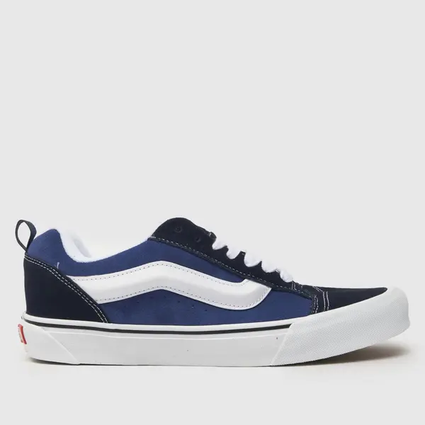 Image of Vans knu skool trainers in navy & white Navy/White UK 11 (EU 46)