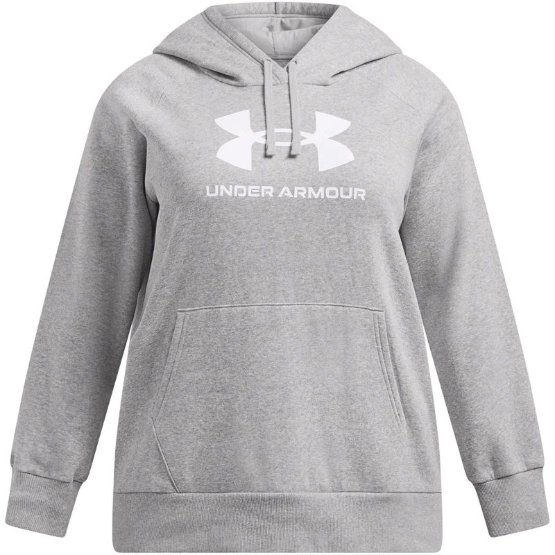 Image of Under Armour Womens Rival Fleece Performance Hoodie Gray female 16 (XL)