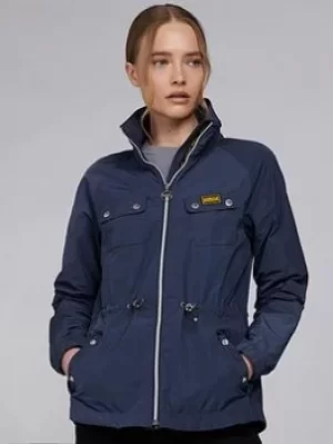 Image of Barbour International Sugo Showerproof -metallic Blue Size 12, Women