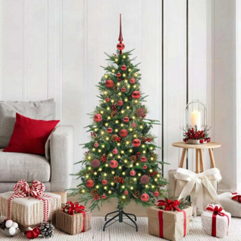 Image of Vidaxl Artificial Hinged Christmas Tree Green 150 Cm Pe And Pvc