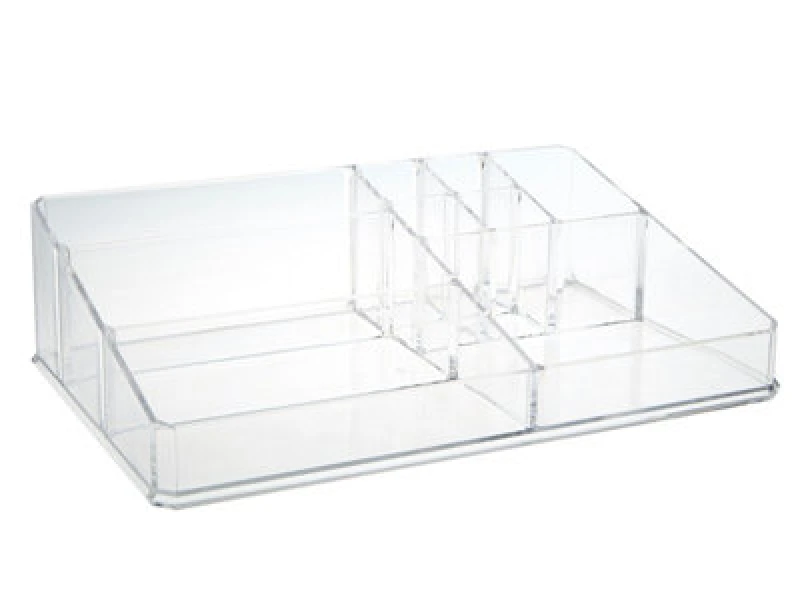 Image of Premier Housewares Clear Organiser 9 Compartment Cosmetics Organiser Clear unisex
