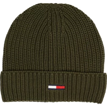 Image of Tommy Jeans Tommy Jeans Basic Rib Beanie - Dark Olive