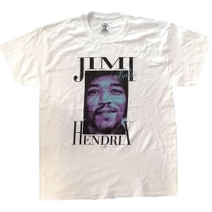 Image of Jimi Hendrix - Authentic Unisex X-Large T-Shirt - White