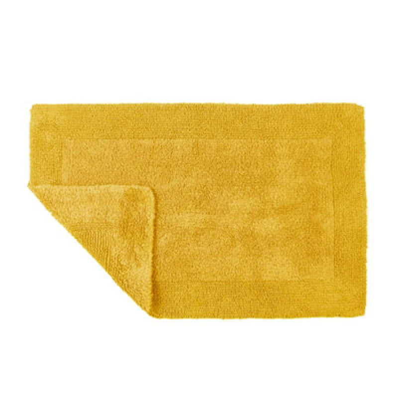 Image of Allure Bath Fashions Elegance Reversible Heavyweight Bath Mat - Mustard