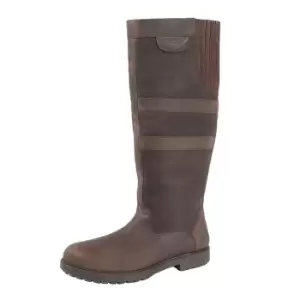 Image of Woodland Womens/Ladies Hailey Waxy Leather Gusset Country Boot (9 UK) (Dark Brown)