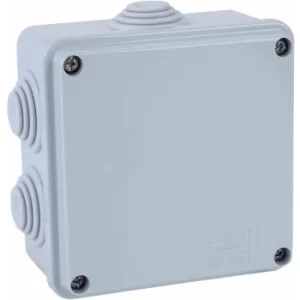 Image of Gewiss GW 44 004 Junction Box IP55 Screwed Lid Grey 100 x 100 x 50mm 6 Holes