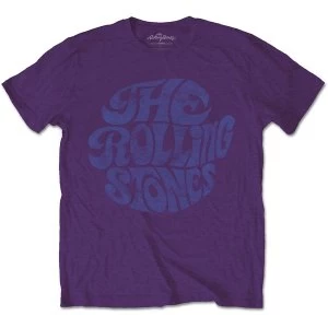 Image of The Rolling Stones - Vintage 70s Logo Unisex Medium T-Shirt - Purple