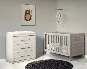 Image of Ickle Bubba Grantham 2 Piece Nursery Set - Grey Oak