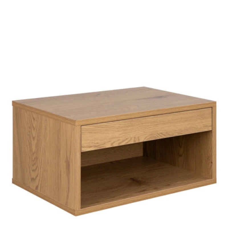 Image of Furniture To Go Cholet Square Bedside Table With 1 Drawer In Oak