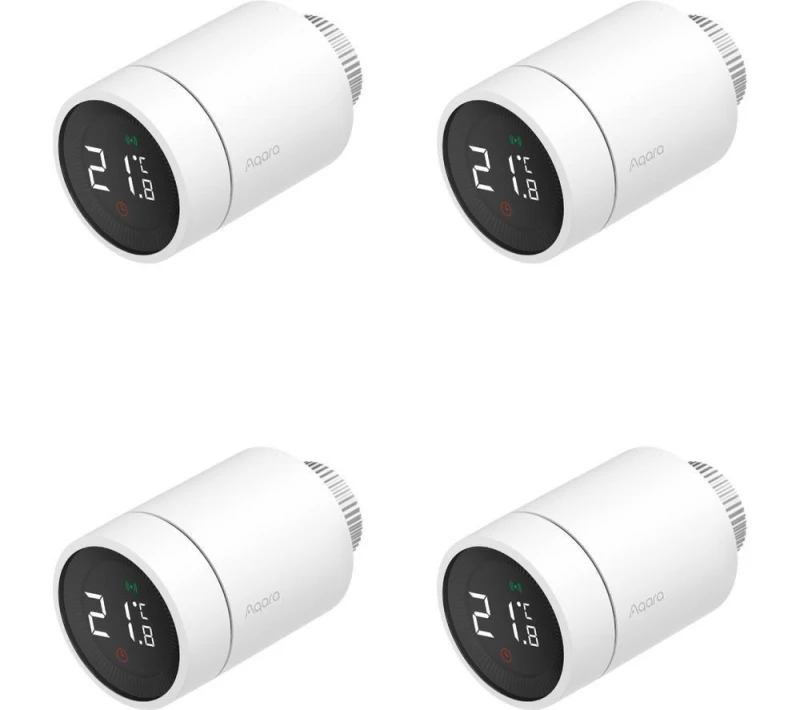 Image of AQARA E1 Wireless Smart Radiator Thermostat - Pack of 4, White 5055167736335